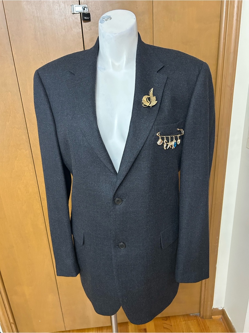 Classic Men's / Women’s Charcoal Gray Two-Button Blazer